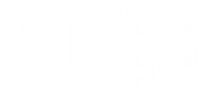 logotipo de agencia kings blanco